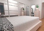 Amplio dormitorio principal con baño, gran armario, ventana en tejado marca Velux y salida directa a terraza